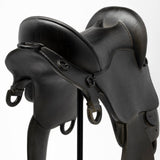 English Saddle Black Resin Sculpture