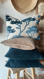 Velvet Pillow with feather Insert | Indigo