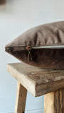 Velvet Pillow with Feather Insert | Toasted Sand