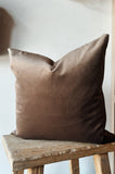 Velvet Pillow with Feather Insert | Toasted Sand