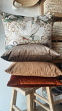 Velvet Pillow with Feather Insert |Terracotta Ember