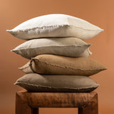 Lina Linen Pillow | Hazelnut 24"