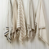 Pinstripe Hammam Bath Towel | Stone