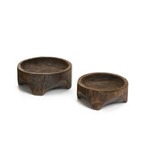 Footed Paulownia Wood Bowl