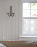 Iron Double Arm Candle Holder | Wall Scone