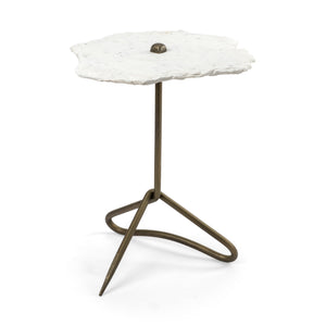 Pinera White Marble Side Table | PRE ORDER