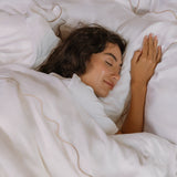 Aeptom Organic Bamboo Scallop Duvet Cover Set | White