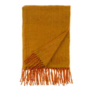 Oslow Wool Blend Throw | Turmeric
