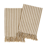 Bengal Stripe Hammam Hand Towels | Sand set of 2