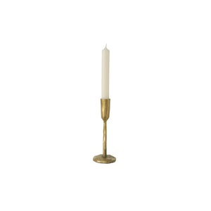 Gold Luna Forged Candlestick