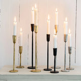 Silver Luna Forged Candlestick