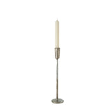 Silver Luna Forged Candlestick