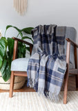 Small Recycled Wool Blanket | Bannockbane Silver Tartan