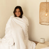 Organic Bamboo Sateen Duvet Cover Set | White