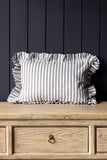 Ruffle Lumbar Pillow Cover Olive Green
