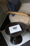 Vintage Naga Wood Pedestal Bowl Stool