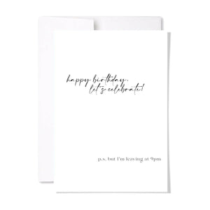 9pm Birthday Card