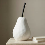 Grand Pear Oversized Resin Decor Sculpture | White
