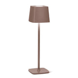 Square Shade LED Table Light | Brown