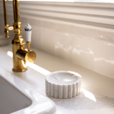 Fluted White Marble Dish