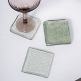 Aria square glass coasters