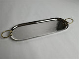 Hammered Steel Tray w/ Brass Handles