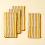 Sun Stripe Block Print Napkins| Set of 4 
