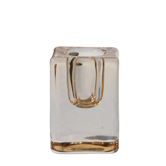 Quadra Glass Candle Holder | Small