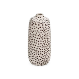 Mini Dots Ivory & Brown Clay Vase