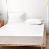 Aeptom Organic Bamboo Sateen Fitted Sheet | White