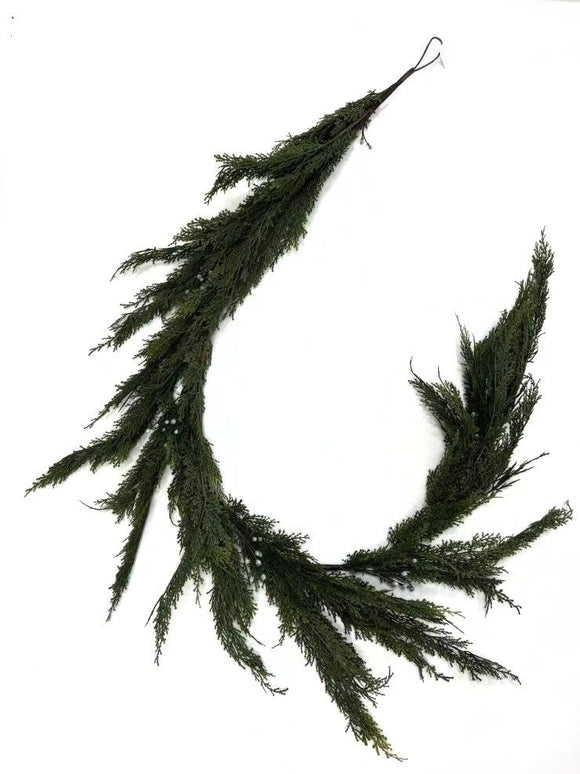 6' Long B.C Cedar Garland w/ Berries