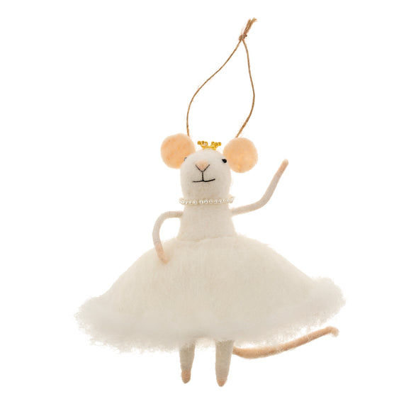 Snow Princess Mouse Holiday Ornament