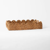 Braided Bankuan Trays w/ Handles & Scalloped Edge