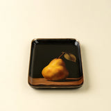 Pear Still Life Enameled Tray