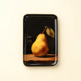 Pear Still Life Enameled Tray