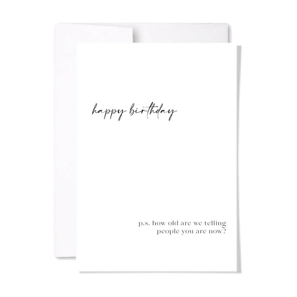 How Old Now Birthday Card