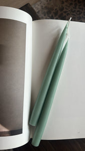 Danish Taper Candle 12" | Teal Green