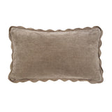 Velvet Scallop Pillow | 21" x 12" Fog