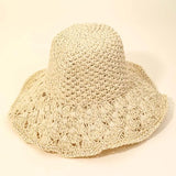 Knitted Straw Floppy Sun Hat