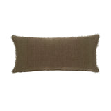 Lina Linen Lumbar Pillow | Mink 14" x 31"