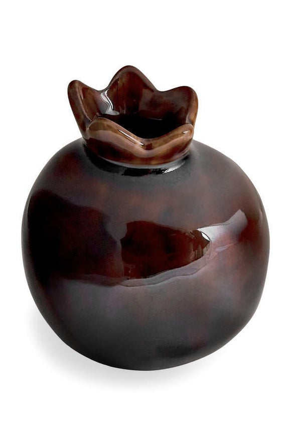 Pomegranate Clay Vase | Chestnut Brown