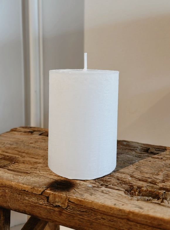 Pillar Candle | Rustic White