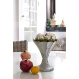 Metal Fluted Antique Vase | Small