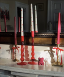 Hand Painted Heart Taper Candle | Set of 2