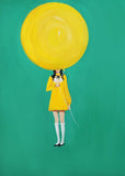 Nothing Is Happier Than A Yellow Balloon | 8.5"x11" Art Print