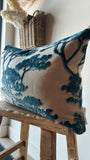 Tanzania Tree Velvet Pillow | Indigo