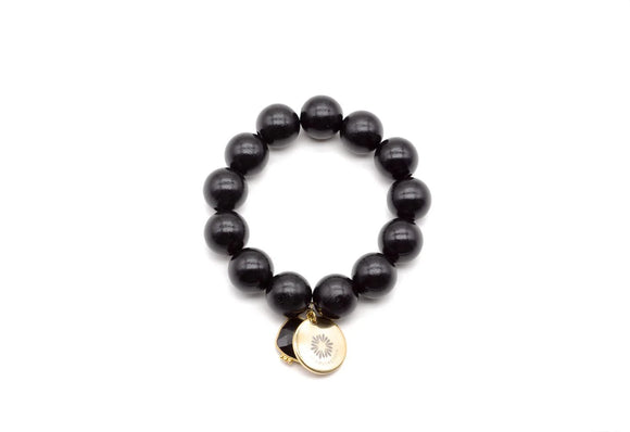 Mala Wooden Beads Bracelet | Black