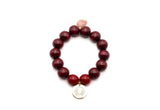 Mala Wooden Beads Bracelet | Burgundy