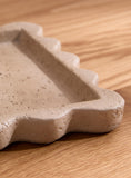 Scalloped Plate |Travertine Look