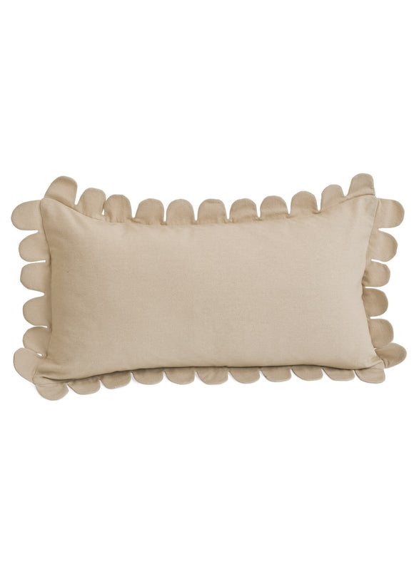 CUSHION COTT W/RND SCALLOP EDGE